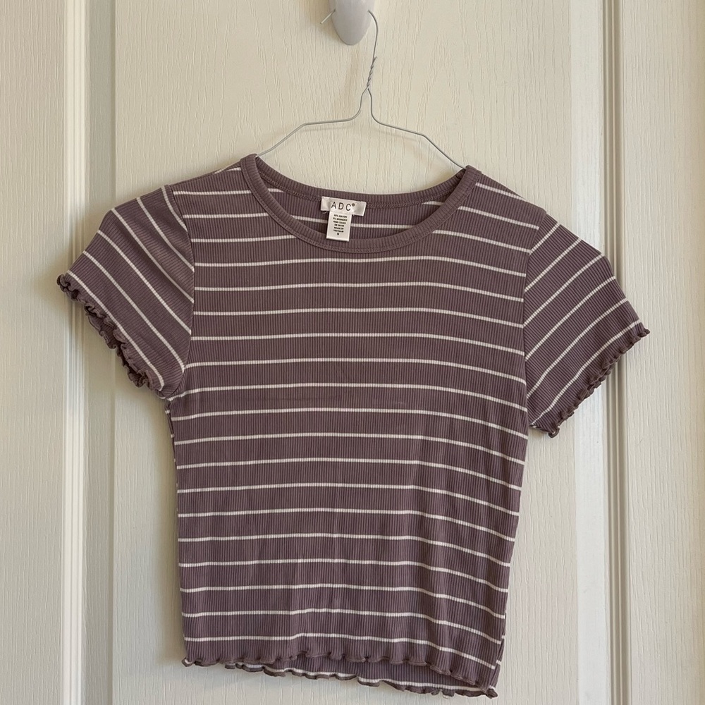 Striped Cropped Tee